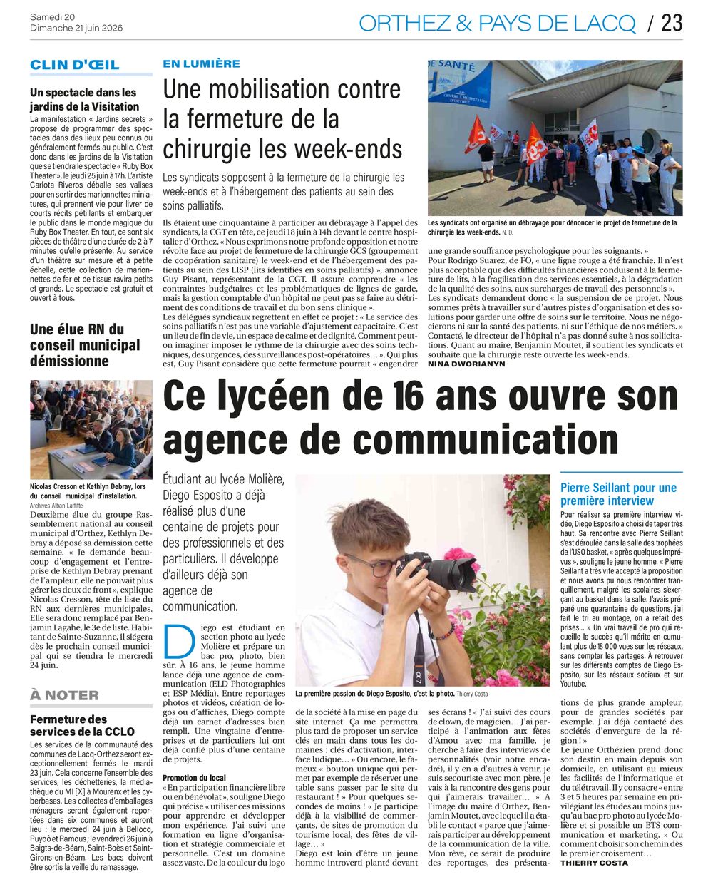 Article de presse — La République des Pyrénées